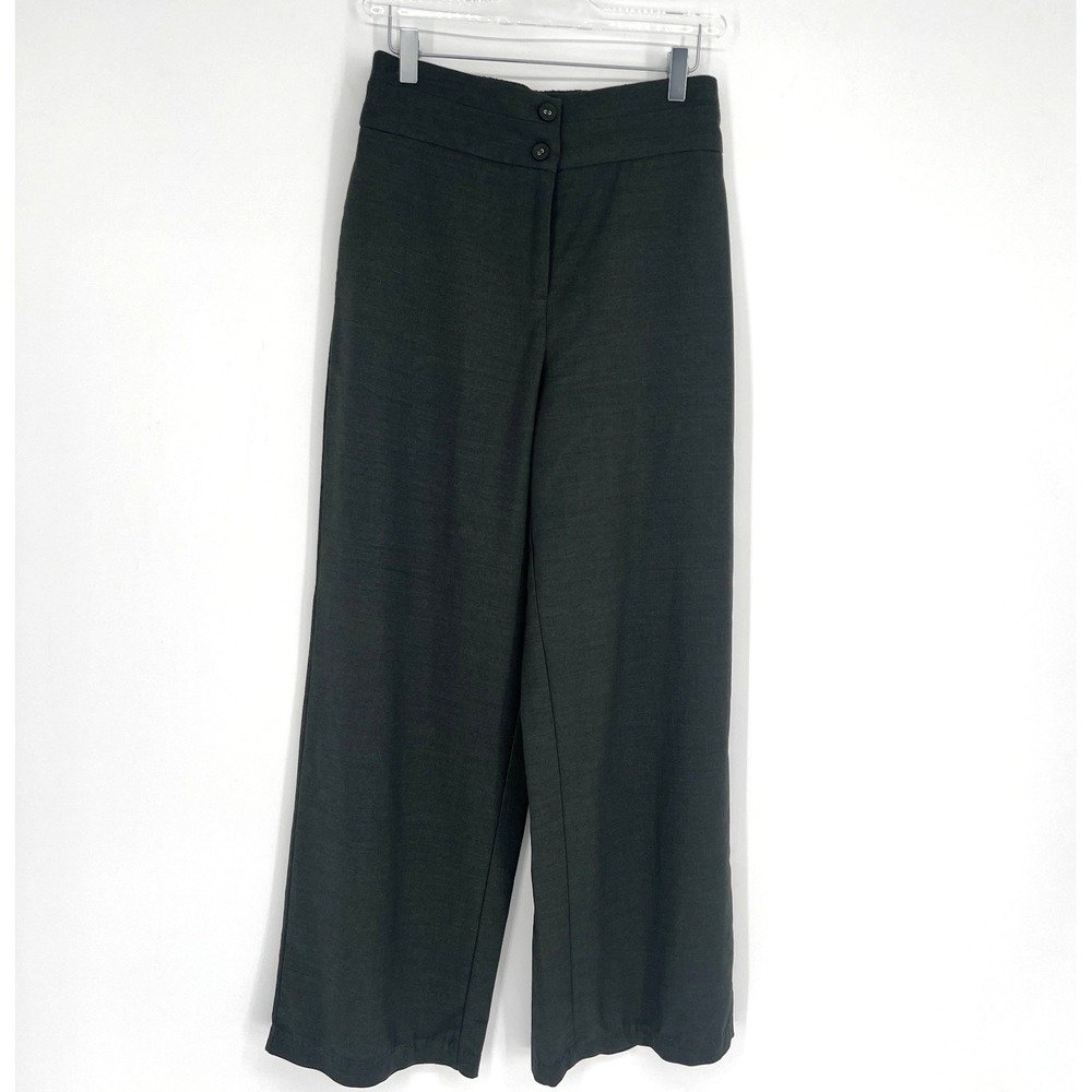 OGL Trouser Womens M Dark Green Wide Leg‎ Bamboo Classic Sustainable Office